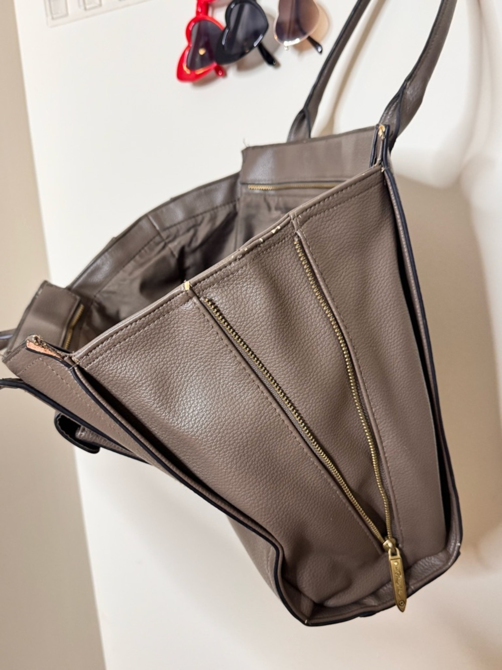 3.1 Phillip Lim for Target Brown Pebbled Leather Tote with Gold Hardware - Picture 6 of 6